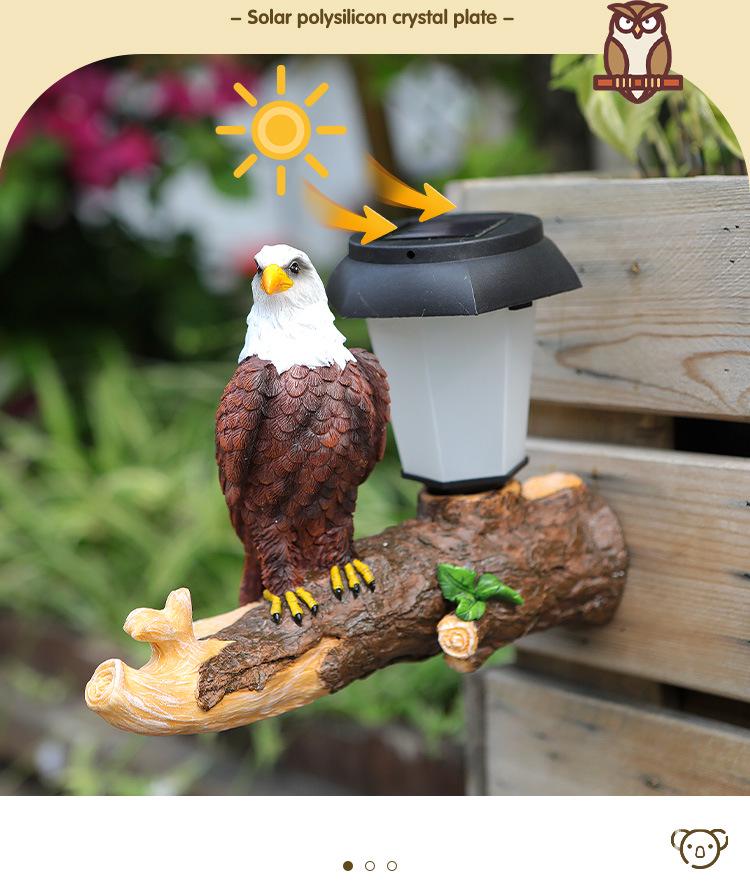 Solar LED Courtyard Lights: Tree Hanging Koala, Owl, and Parrot Garden Ornaments
