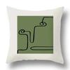 Simple Green Car Ornaments Double-sided Printed pillow cover Short plush Suitable living rooms bedrooms sofa throw cushion cover