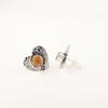 Citrine Gemstone 925 Sterling Silver Jewelry Handmade Women Stud 0.6" For Gift EE-143-5
