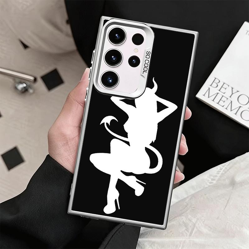 Devil Girl Silhouette Cool Shockproof Phone Case for Samsung Galaxy S26 Edge S25 Ultra S24 FE S23 Plus S21 Cover Anti Fall Funda