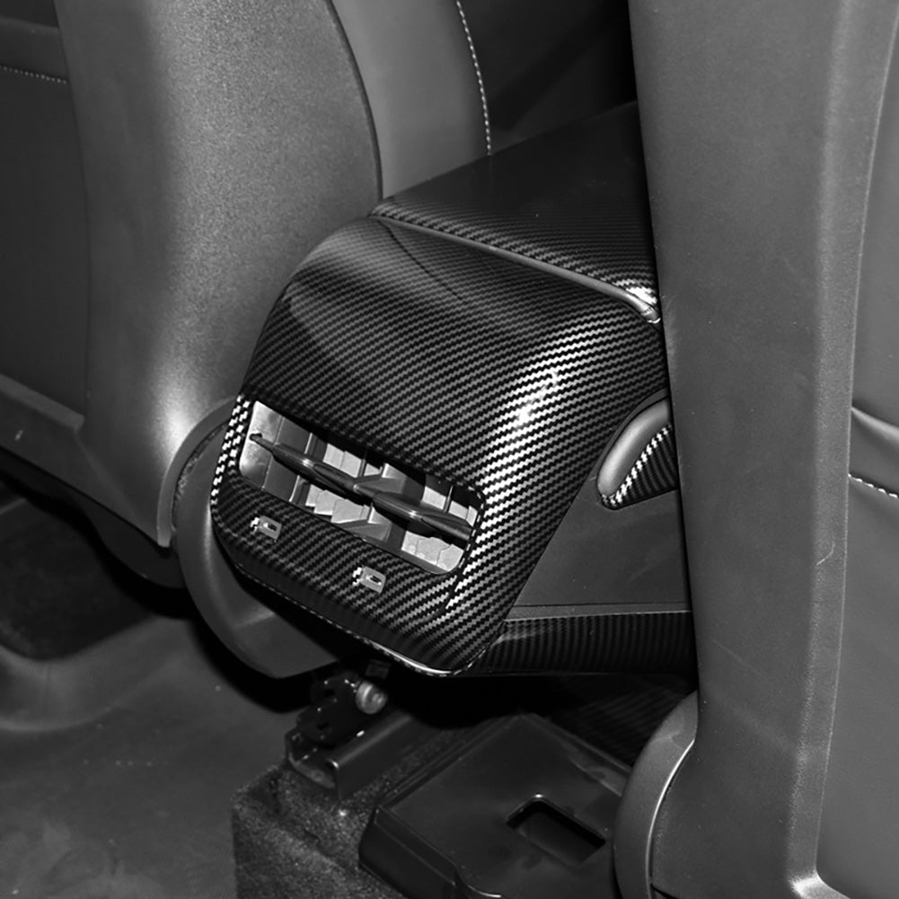 For Tesla Model 3 2017-2025 Model Y 2019-2025 Car Rear Air Vent Outlet Cover Auto Interior Trim Sticker Back Exhaust Vent Cover