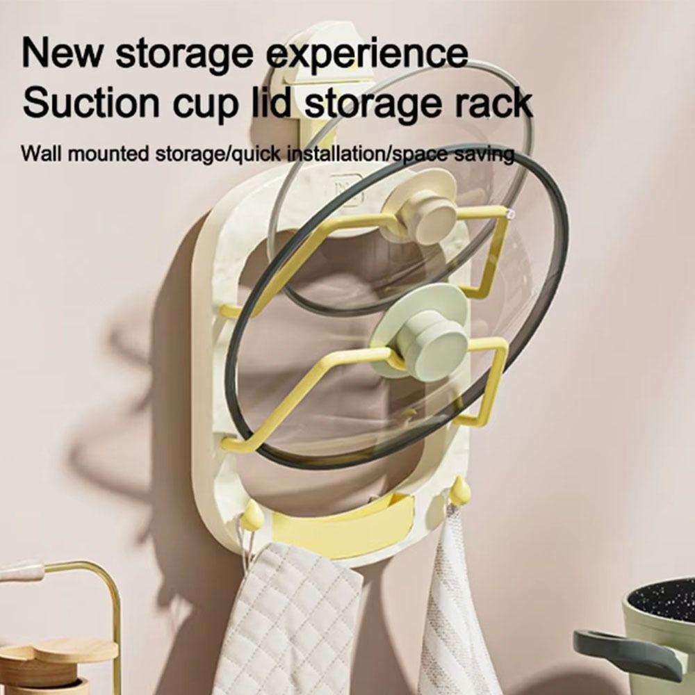 Punch-Free Pan Cover Storage Holder Wall Mounted Pot Lid Rack  Cutting Board Holder