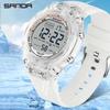 SANDA New Fashion Simple Sport Watches Men Military LED Digital Watch Alarm Clock Chronograph 50 Waterproof Electronic Watch