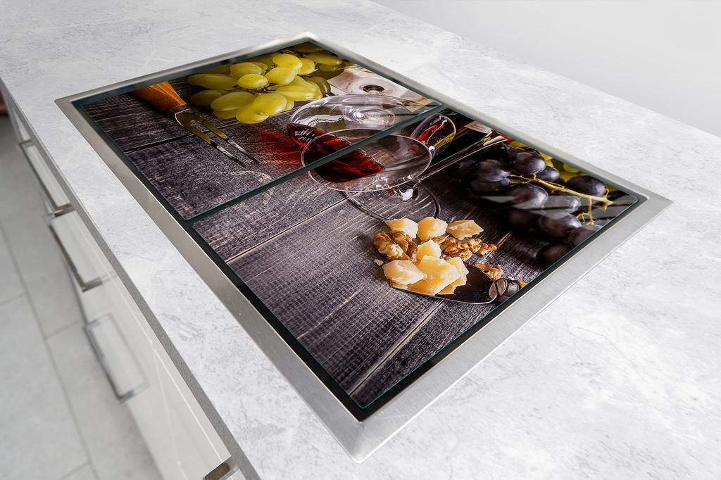 GLAS-KOCHFELD-SCHUTZPLATTE 85x52 WEIN