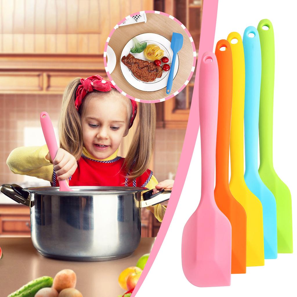 5 Pack Silicone Spatula Cooking Baking Scraper Cake Butter Mixing Batter Tools
