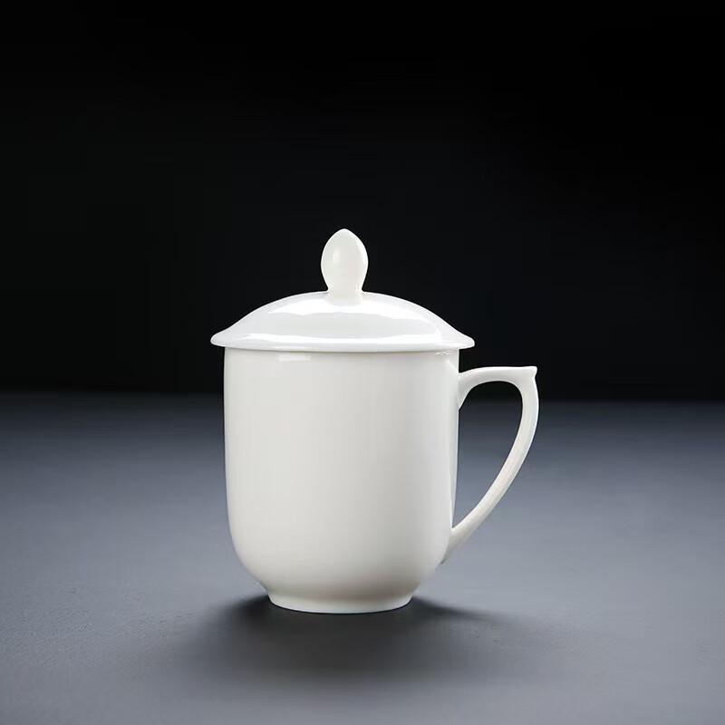 HouLiao Ceramic Teacup with Lid and Handle (Set of 4)