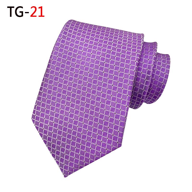 Men's Multi-Color Plaid Polka Dot Tie - Versatile for Formal & Casual Wear