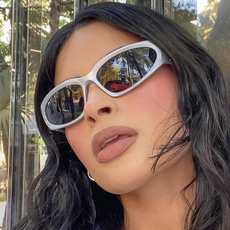 Punk Sunglasses Women Brand Designer Wrap Around Sun Glasses For Men UV400 Goggles Shades One Piece Fashion Eyewear