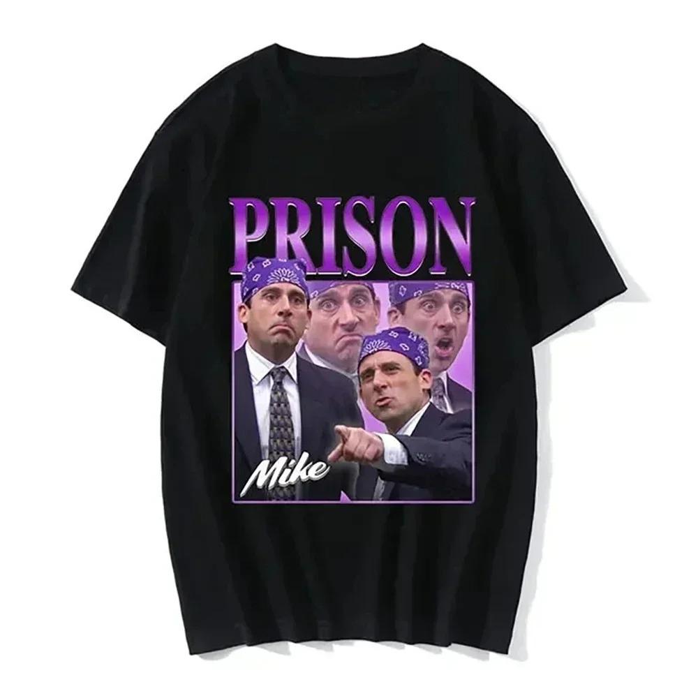 The Office Tv Show Mike Scott Tops Tee Novelty Short Sleeve Crew Neck TShirt Dwight Schrute T Shirt Women Man