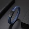Classic Black Leather Wrap Bracelet for Men Metal Magnetic Clasp Fashion Bangle Bracelet Male Birthday Gift