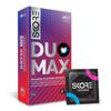 Preservativos Skore Duo Max Prazer Máximo Textura Pontilhada Nervurada Retardador do Clímax Lubrificados Com Bolsas para Descarte Pacote com 10