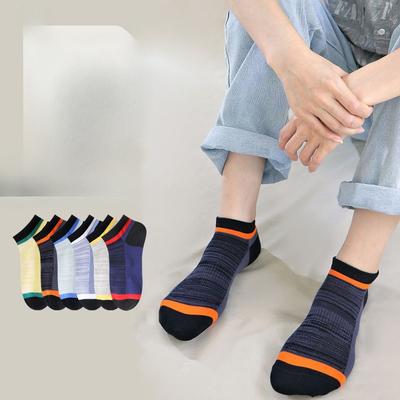 Summer Men's Short Socks, Pure Cotton Breathable Mesh, Spring and Autumn Low-top Anti-odor Sweat-absorbing Casual Boneless Socks