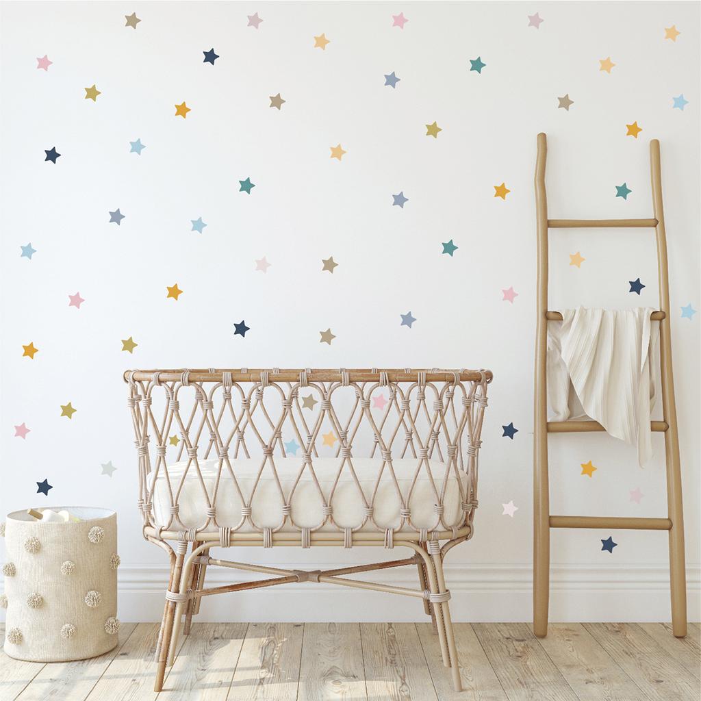 New Boho Five-pointed Star Wall Sticker Girls Bedroom Nursery Classroom Self-adhesive Wall Decorative Wall Sticker