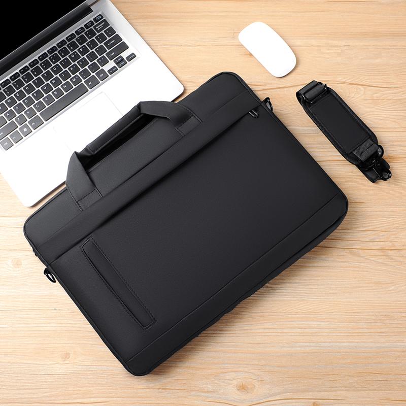 

Lightweight Portable Laptop Bag, Portable Business Trip Computer Protective Case, Crossbody Office Computer Bag with Zipper чёрный