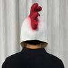 White Rooster Latex Full Head Mask Chicken Headgear For Halloween Cosplay Carnival Prank Adult Easter Party Roleplay Costume