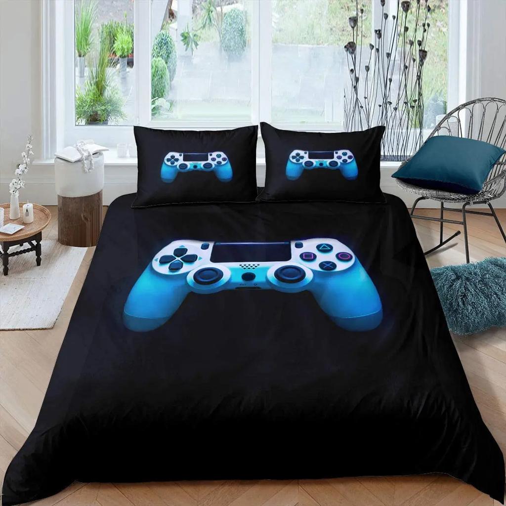 Bedding Set Colorful Skull Bedding Black Neon Skeleton Bed Cover 3 Piece Galaxy Duvet Cover Gothic Bedspread