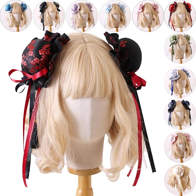 

[AOOKK] bun cover China hair ornament headdress bun hair maker cheongsam clothes cosplay chignon net Vance clip Bun Accessories Odango wig Smaller