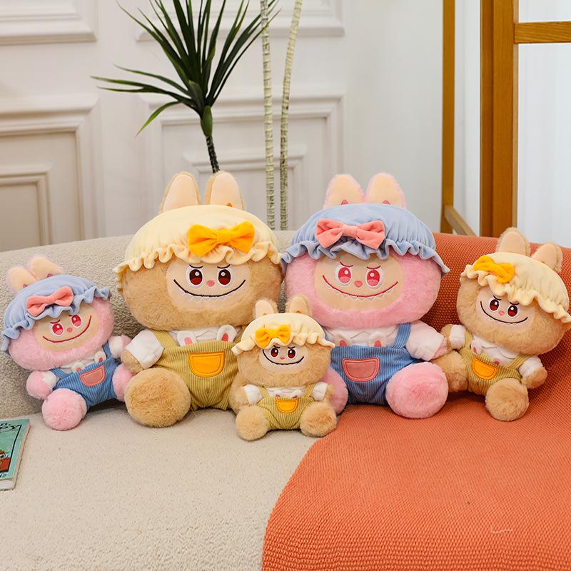 Plush clothed blala doll cute hooded doll ornament couple backpack pendant gift