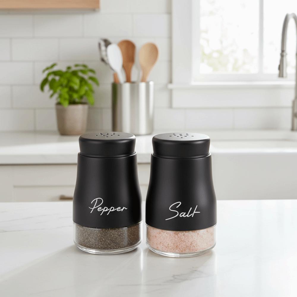 2PCS Leak-proof Salt Pepper Bottle Set Moisture-proof Seasoning Bottle BBQ Seasoning Bottle  Chef