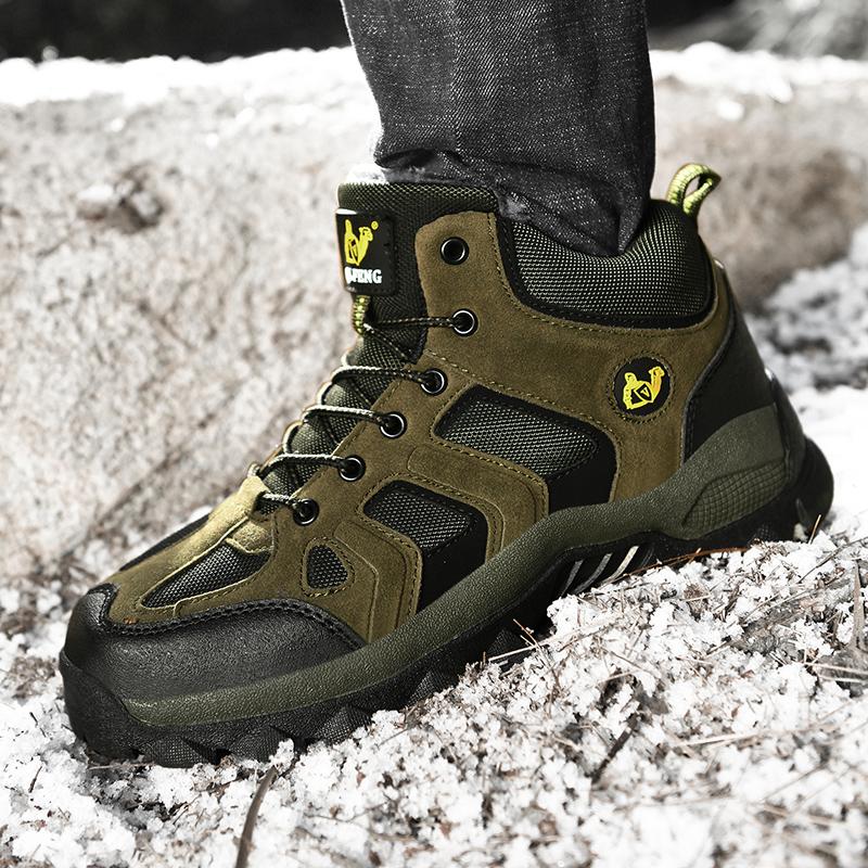 New Mid Top Outdoor Shoes Cotton Shoes Warm Mountaineering Shoes Men's Shoes Women's Shoes Large Size