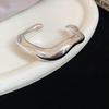 European & American Geometric Double-Layer Metal Bangle Bracelet: Exaggerated Design with Hollowed-Out Details