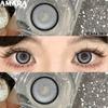 AMARA Fashion Colored Contact Lenses Brown Soft Lenses Beauty Lenses for BIG Eye Green Color Contact Eye Cosmetics Yearly Use