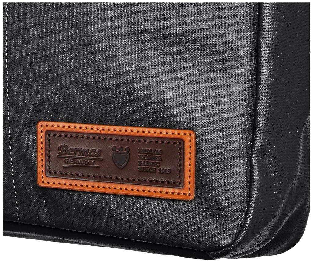 Horizontal Tote Toyooka Bag Original Fabric Canvas PVC Tochigi Leather COMMUTE Black [Barmouth]