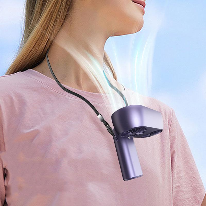 2025 Neuer tragbarer Doppelkopfventilator, 5 Geschwindigkeiten einstellbar von 3 bis 6 Stunden Autonomie