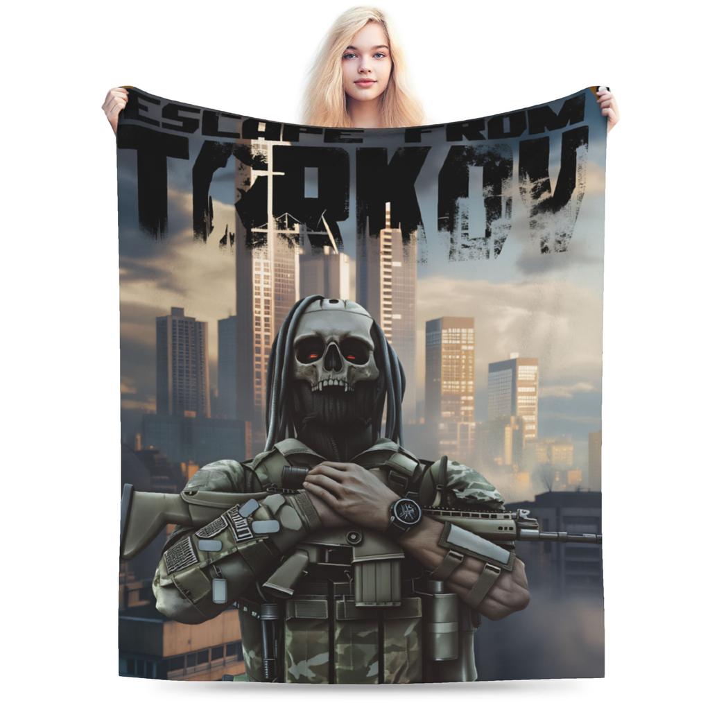Escape from Tarkov Scav PMC Karte Super Warme Decken Kinder Erwachsene Plüsch Überwurfdecke Schlafzimmer Flanell Tagesdecke Sofa Bettbezug