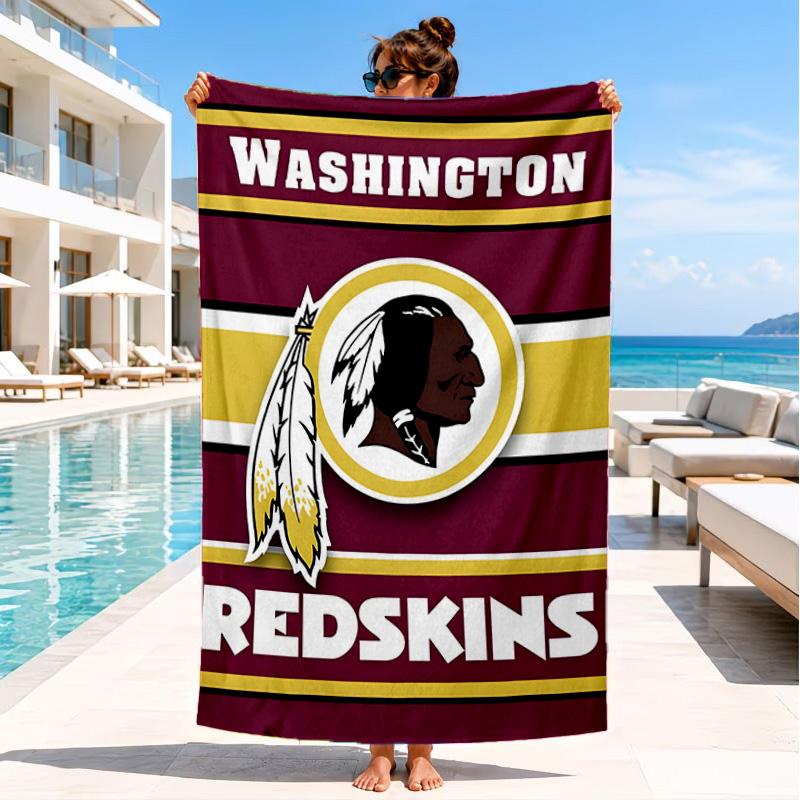 Washington Redskins Beach Towel, Quick-drying, Easy to Care for, Suitable for Both Fitness and Beach Vacations,Sports Essential