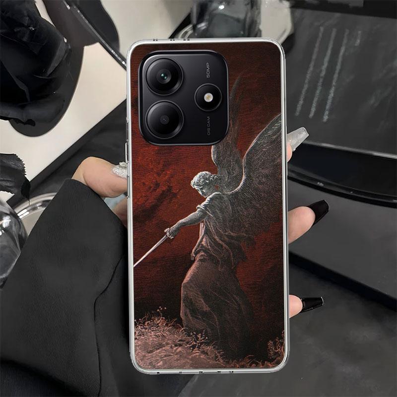 Archangel Michael Phone Case for Xiaomi Redmi Note 14 13 14S 12S 12 11S 11T 11E Pro Plus 11 10 10S 9S 5G Soft Silicone Cover
