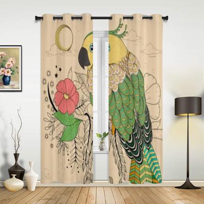 Lovely Parrot Exquisite Style Luxury Window Curtain for Living Room Bedroom Home Decor Kitchen for Window Drapes
