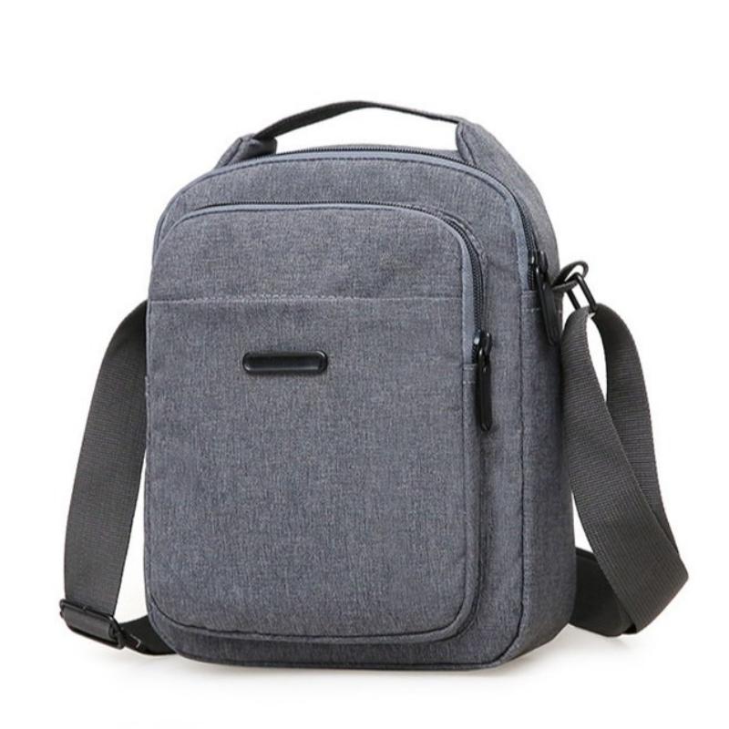 Bolsas Transversais para Celular Masculinas Oxford, Bolsa Mensageira de Ombro com Zíper Multicamadas, Bolsa de Mão e Carteira para Viagem de Negócios Bolsas Masculinas