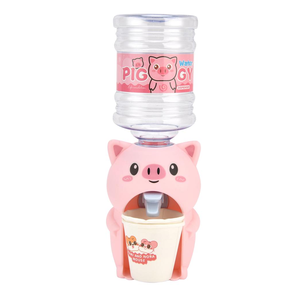 Mini Water Dispenser Cute Simulation Cartoon Kitchen Toy for Children Home KitchenPink Pig