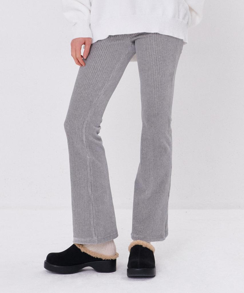 Kamino Bootcut Velvet Pants (Gray)