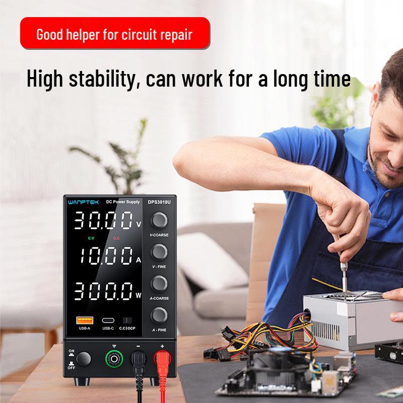 GuCe DPS3010U 30V 10A Adjustable DC Power Supply for Battery Activation, Charging, Electroplating, DIY and More