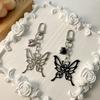 Modischer, robuster Schlüsselanhänger mit Schmetterlingsschleife aus Metalllegierung, Anhänger, Bastelzubehör für Handy- und Taschenzubehör
