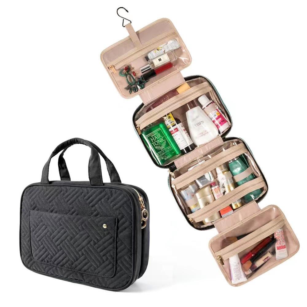 Bolsa de Higiene Pessoal Portátil de Grande Capacidade com Gancho Dobrável para Homens e Mulheres