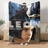 Leon Movie Poster Flannel Blanket Super Soft Warm Cozy Blanket for Sofa Bed Office Travel All‑Season Home Decor Gift