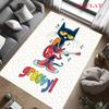 Pete Cat Magic Carpet Rug for Living Room Bedroom Home Sofa Decoration,Kids play Nonslip Floor Mat