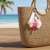 Colorful Flower Keychain Beads Bag Pendant Fashion Butterfly Orchid Pendant  Gift