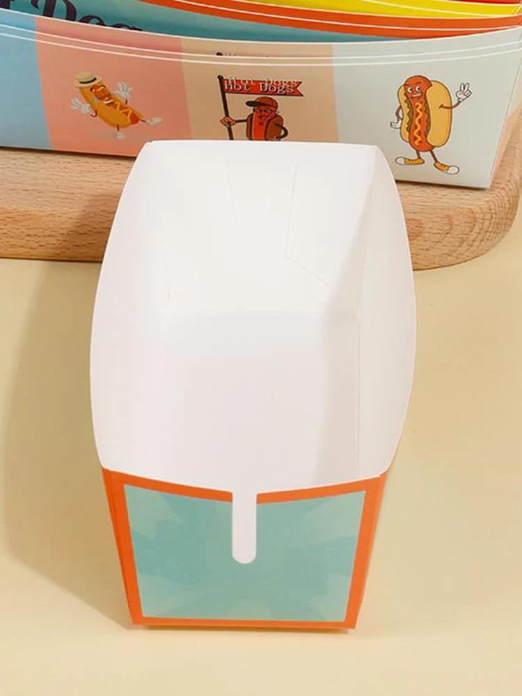 6/100-Pcs Paper Boat Tray | Disposable Grease-Proof Food Box for Party Snacks, Hot Dogs, Cheese Sticks & Street Food vending