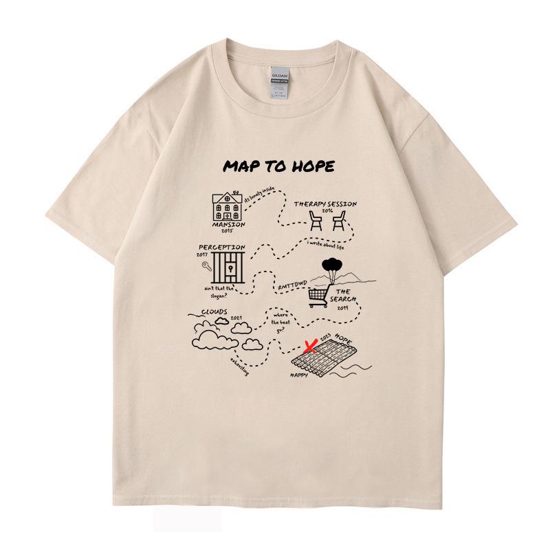 Nf Hope Tour 2023 Shirt Retro NF Rapper Shirt Map To Hope  Cotton T-shirtNF Hope Concert Shirt Music Country Shirt