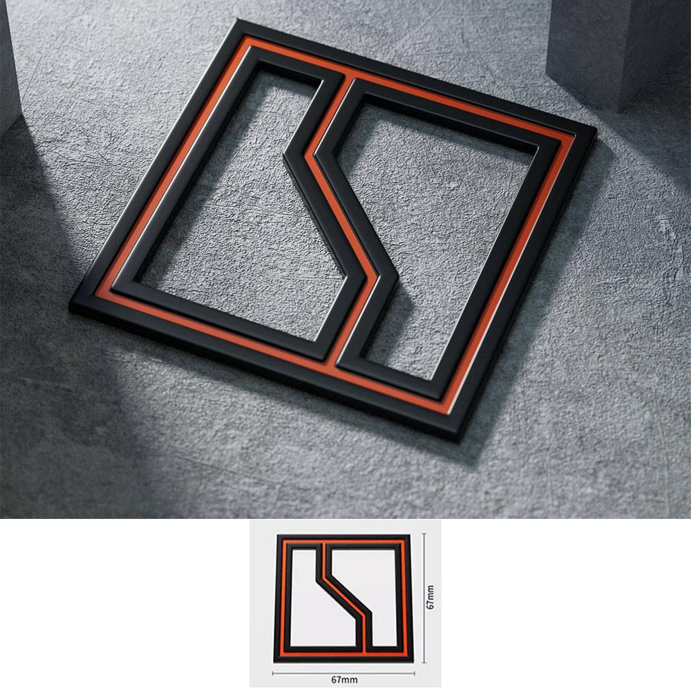 For ZEEKR 001/X/007 Car Emblem Sticker Metallic Satin Blackened Black To Replace Car Logo Black Warrior Tail Emblem Accessories