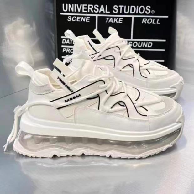 Fashion Designer Luxury Chunky Sneakers Men Cover Bottom Board Shoes Fashion Casual Genuine Leather Increased Internal Platform Shoes