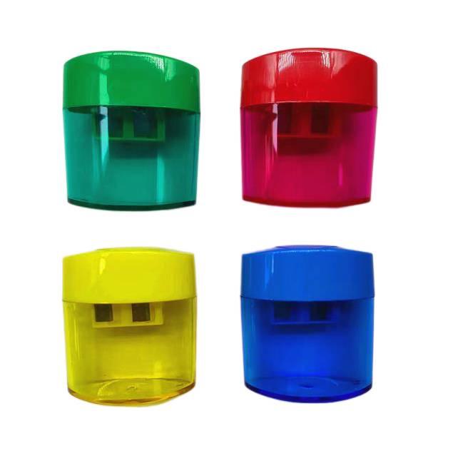 Double Hole Manual Pencil Sharpener with Print Advertising Logo - Ideal for Students and Gifts