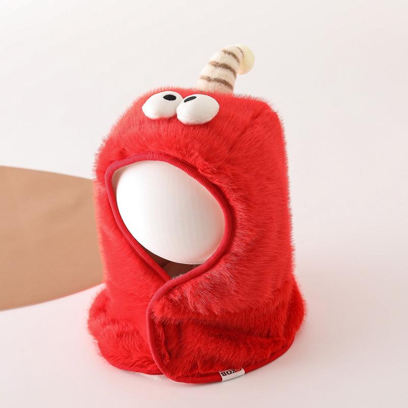 Plush Winter Baby Hat with Scarf - Thick, Warm, Windproof, and Ear-Protecting