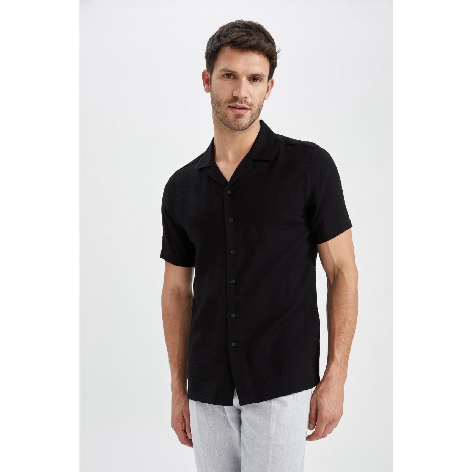 

Modern Fit Short Sleeve Viscose Shirt S буяхи