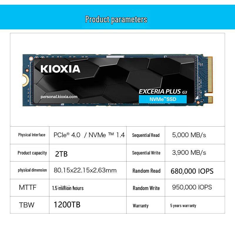 Kioxia SD10 1TB NVMe M.2 PCIe 4.0 SSD for Desktop & Laptop