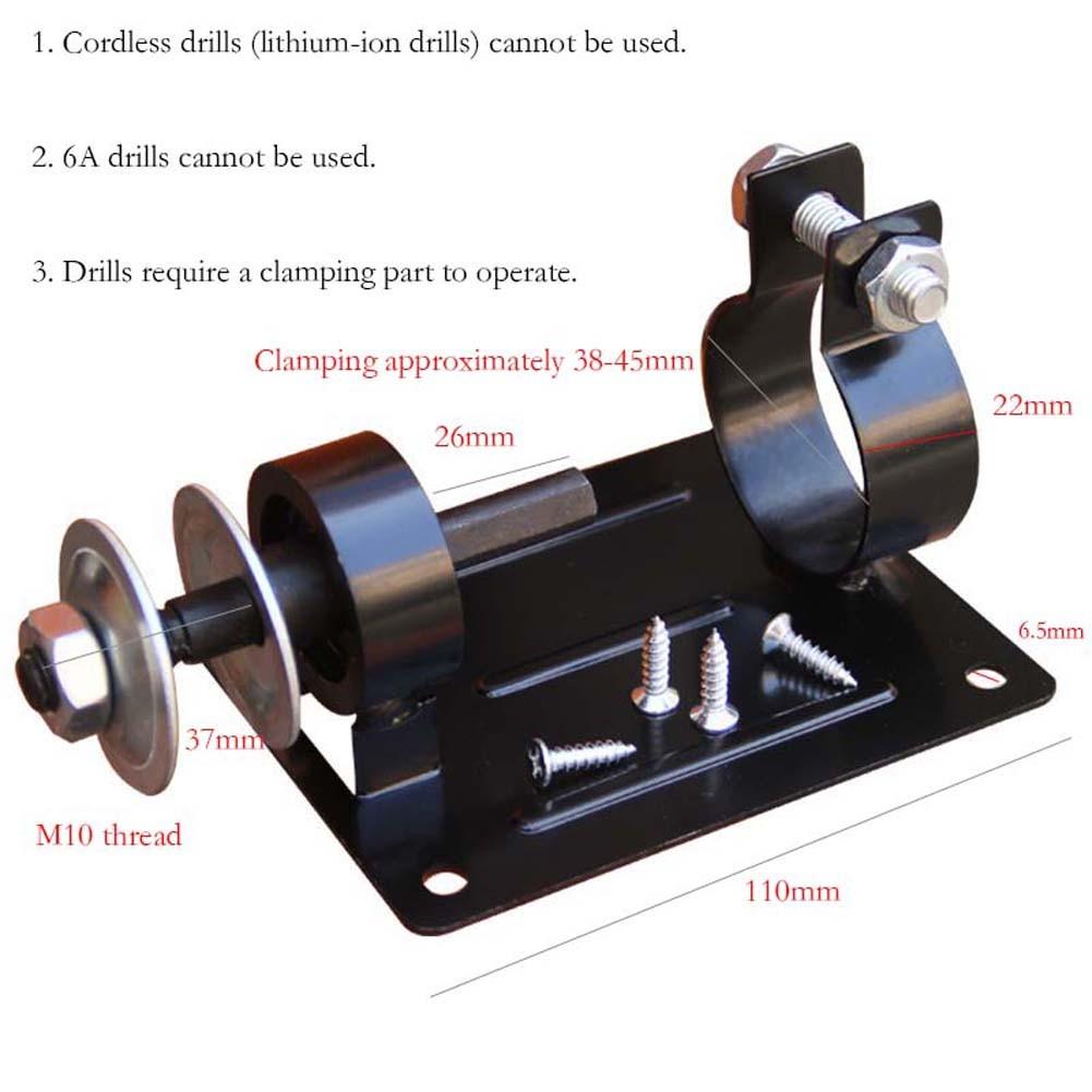 

Electric Drill Cutting Stand Holder Metal Black Bracket